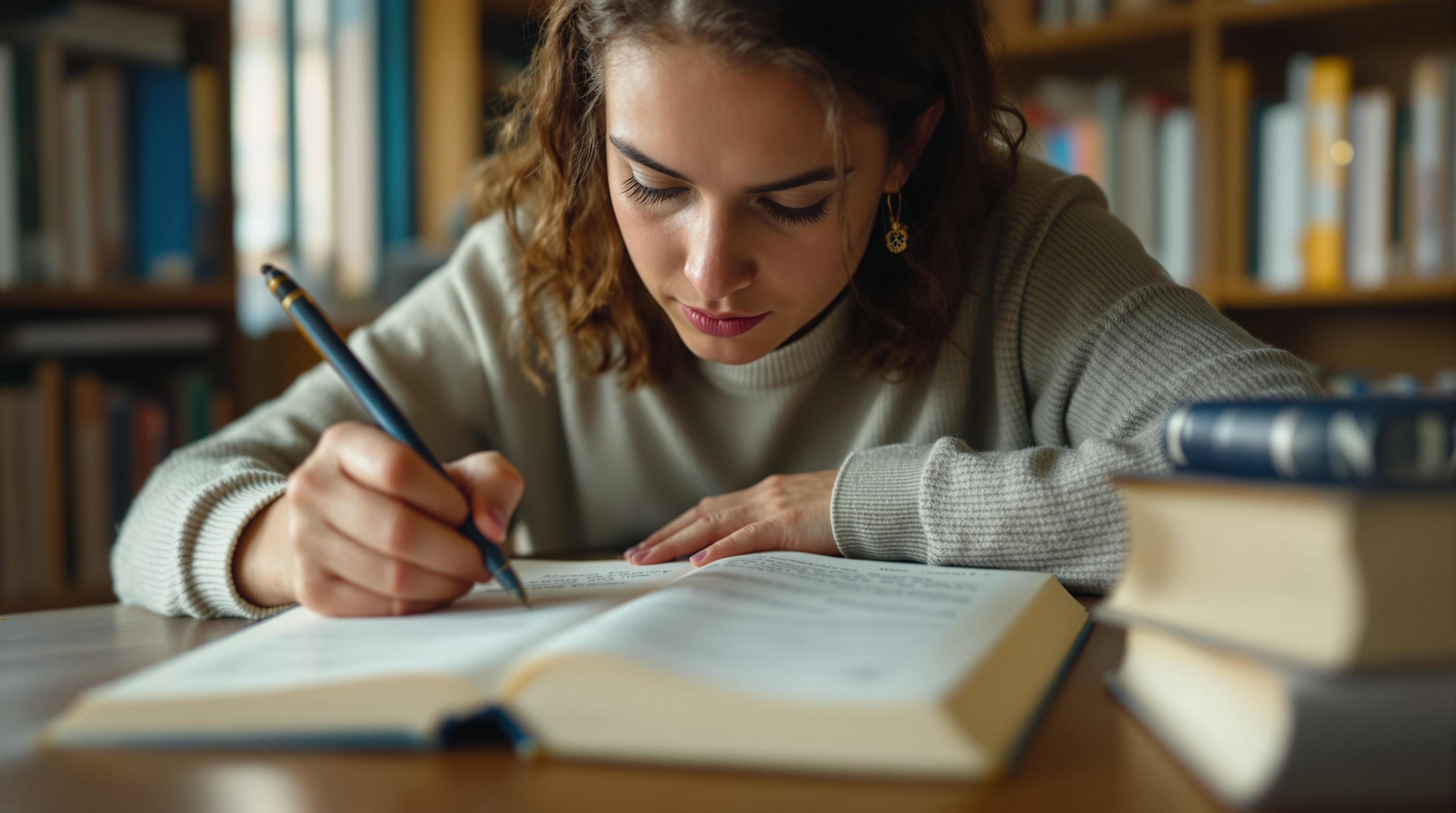 A student paraphrasing a source into their own notes